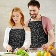 thumbnail image 5 of Math Equations Algebra Black Pattern Apron-Garden Aprons for Women with Pockets-Cotton Linen Waterproof Kitchen Cooking Gardening Aprons Adjustable for Kitchen,Cooking,BBQ and Salon 33x27 Inch, 5 of 7