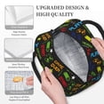 thumbnail image 5 of Lafuoo Pixel Game Pattern Large Portable Insulated Lunch Bag, Waterproof Zipper Insulated Lunch Bag for Men and Women-One Size, 5 of 7