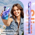 thumbnail image 7 of CASEFIV for Samsung Galaxy S26 Case,[Magnetic Invisible Stand][Military-Grade Drop Protection] Slim Glossy Marble Pattern Back Shockproof Protective Phone Cover,Purple Marble, 7 of 7