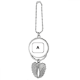 thumbnail image 1 of Keyboard Symbol A Art Deco  Fashion Silver Wing Car Pendant Decoration, 1 of 4