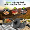 thumbnail image 3 of 13pcs Camping Cookware Set With Mini Stove, Aluminum Camping Cookware Kit, Folding Camping Cooking Set With Non-stick Pot Pan Teapot Storage Bag For Camping Backpacking Outdoor Cooking Picnic, 3 of 11