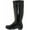 Black, variant on Women's Rain Boots with Buckle Festival Wellies Mid Calf Rubber Snow Rain Boots