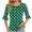Black, variant on Women's Polka Dot Bubble Sleeve Tops Under $10 Casual Printed Short Sleeve Round Neck Blouse Fashionable And Comfortable Top