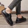 thumbnail image 5 of Loafers for Women Comfortable Lace Up Penny Loafer Ladies Business Casual Dressy Shoes Solid Color Leather Shoes Round Toe Flat Shoes, 5 of 9
