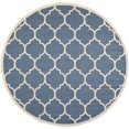 thumbnail image 1 of Safavieh Courtyard Blue Indoor Outdoor Rug - Round 5'3", 1 of 1