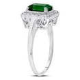 thumbnail image 4 of FB Jewels 10kt White Gold Womens Emerald Lab-Created Emerald Solitaire Ring 1-4/5 Cttw, 4 of 4