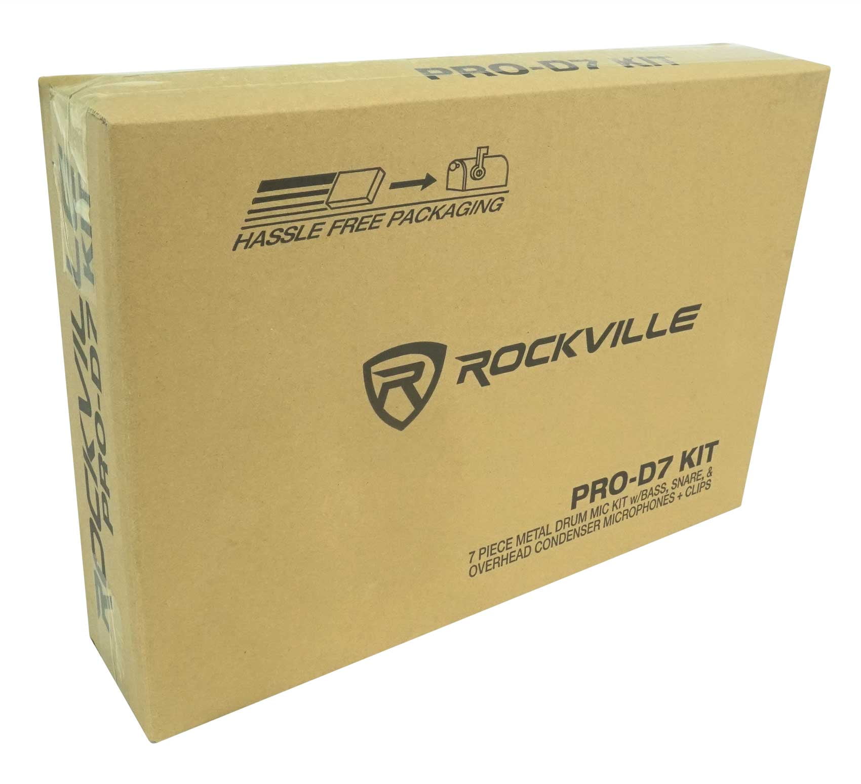 Rockville PRO-D7 KIT 7 Drum Mics w/Kick+Snare+Pencil Microphones+XLR Cables