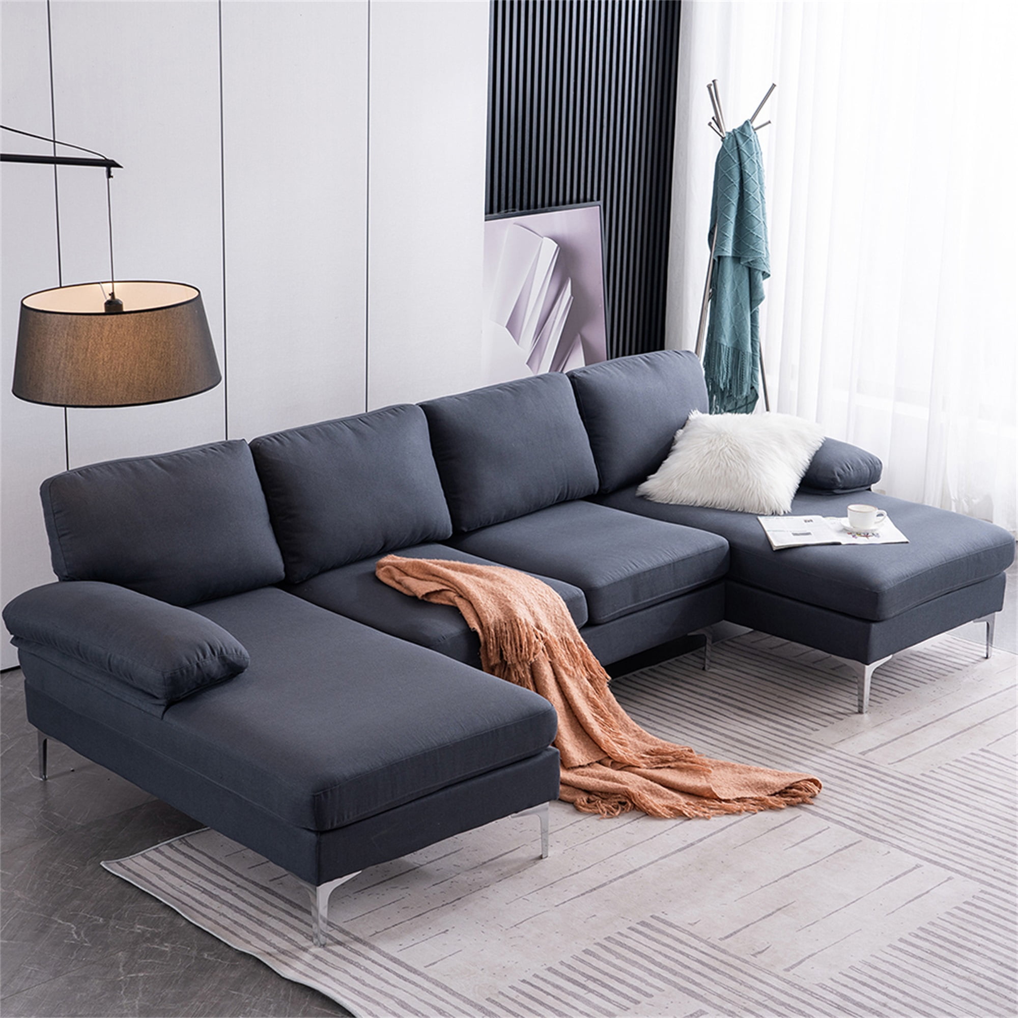 Mobilis modern linen fabric 2024 living room sofa