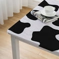 thumbnail image 5 of HAOXIT  Cow Skin Tablecloth Square Black White Spots Plaque Print Cow Waterproof Wipeable Table Cloth Cover Table Pad Cover for Dining Room Fitted Table 40*40, 5 of 8