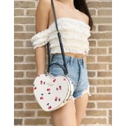 Kate Spade New York Women's Saffiano PVC Love Shack Heart Crossbody Bag (Cream Multi)