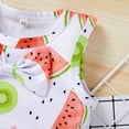 thumbnail image 4 of GRNSHTS Toddler Girl Swimsuits Infant Bathing Suit Bikini Sets 2Pcs Summer Beach Outfit Watermelon Printed Vest Top Shorts Clothes 12-18 Months, 4 of 8