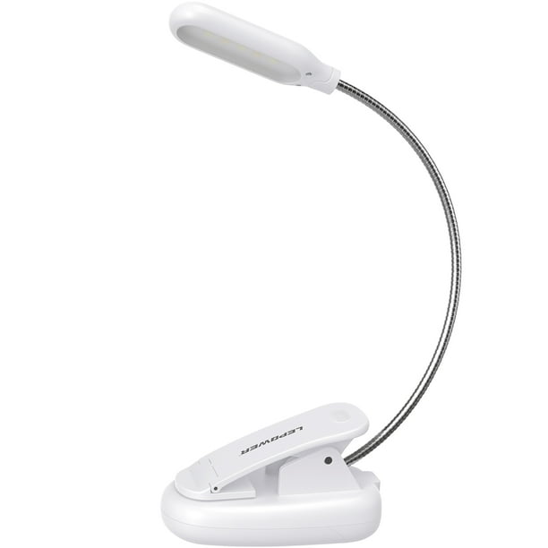 LEPOWER Clip on Book Light, Reading Light, Battery & USB Operated, Bed