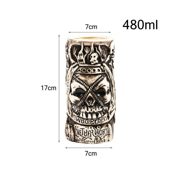 390ml Hawaii Tiki Mugs Cocktail Cup Beer Beverage Mug Wine Mug Ceramic Easter Islander Tiki Mug Bar Tools