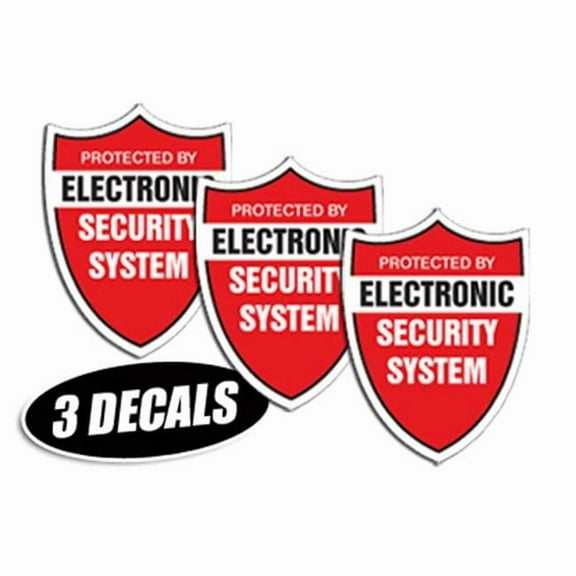 SignMission 3 x 4 in. Security System Video Warning CCTV Camera Alarm Decals Sticker, Pack of 3