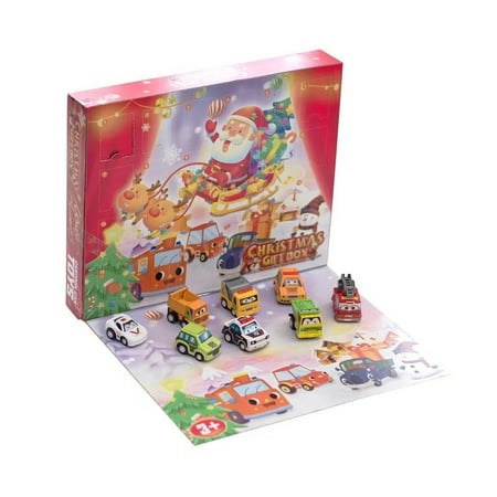 Christmas Blind Box，Advent Calendar 2021 with Pull Back Car Toys, Christmas Gifts for Toddler Boys Girl