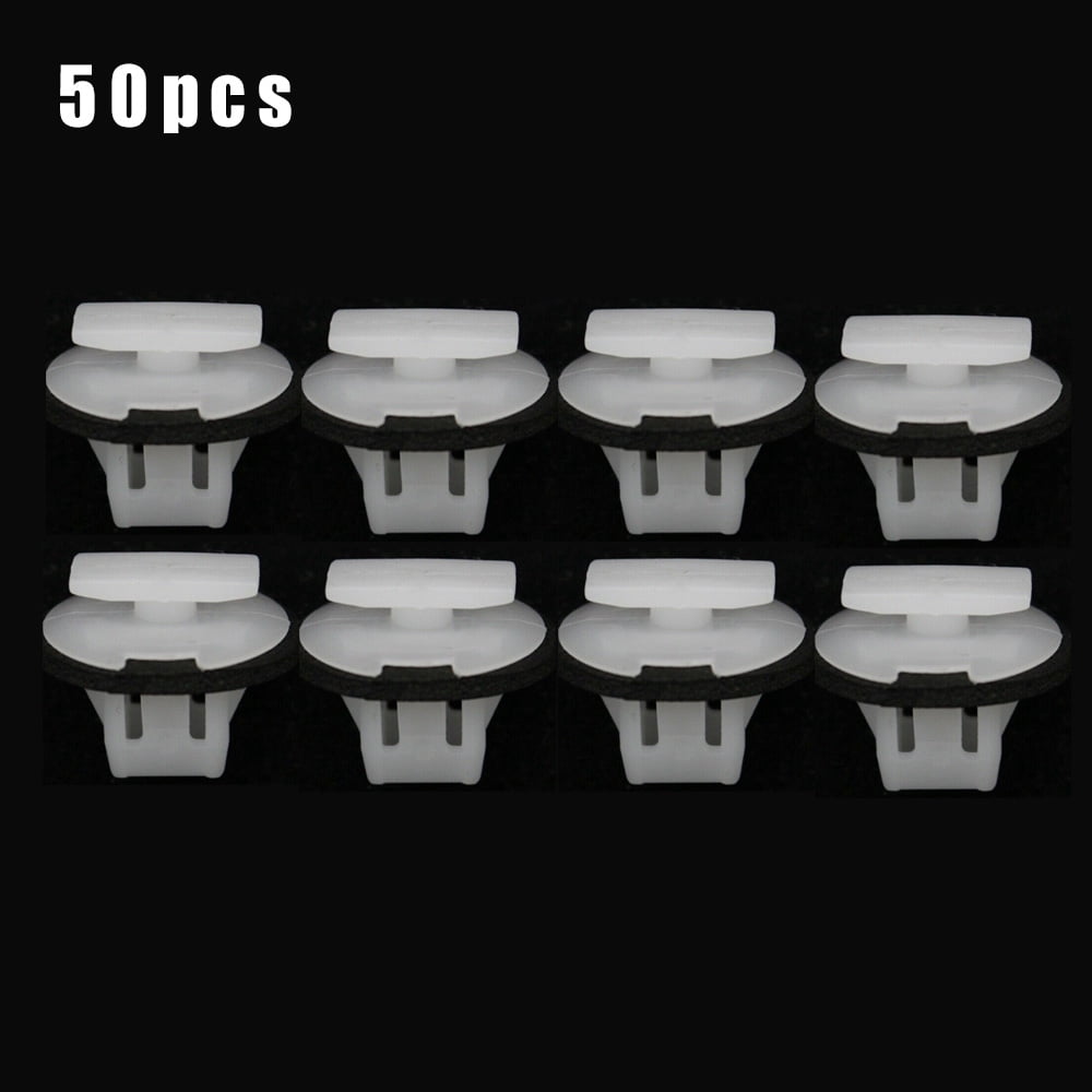 50pcs For Nissan ExteriorWheel Fender Flare Molding Clip White