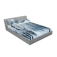 thumbnail image 2 of Ambesonne Winter Fitted Sheet & Pillow Sham Set, Snow Covered Forest, Calking, Black White Slate Blue, 2 of 2
