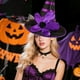 thumbnail image 3 of Sombrero De Bruja De Halloween Con Flores Y Plumas Diadema De Bruja Para Niñas Para Fiestas Infantiles Accesorios Para Disfraces, 3 of 6