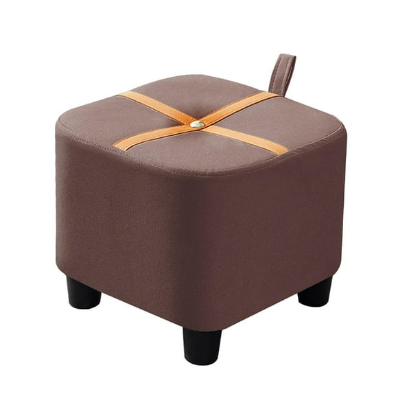 Taburete pequeño para puerta, cambiador de zapatos, sofá para niños, banco, muebles para el hogar, bajo Marrón