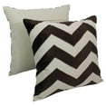 thumbnail image 3 of Blazing Needles 20-inch Indian Chevron Velvet Applique Throw Pillow (Set of 2)-Style:Black/Ivory, 3 of 4