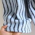 thumbnail image 6 of Arlun Trendy Striped Sleepwear Robes for Women Soft Fluffy Over the Knee Length Wrap Loungewear with Belt Lightweight Comfortable Fashion Simple Design Nightwear Blue L, 6 of 7