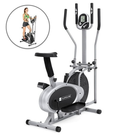 Best Choice Products Elliptical Bike 2-in-1 Cross Trainer Exercise Fitness Machine Upgraded Model
