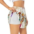 thumbnail image 3 of Lsque Black African Woman Printed Women's Running Shorts with Liner Pockets,Elastic Quick Dry Workout Athletic Gym Yoga Shorts,Womens High Waist Shorts-, 3 of 9
