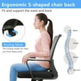 thumbnail image 4 of CL.HPAHKL Ergonomic Office Chair, Adjustable Mesh Computer Chair with Lumbar Support Armrest, Swivel Rolling Desk Chair with Fixed Armrests, Mid Back Task Chair for Home, Office, Gray, 4 of 7