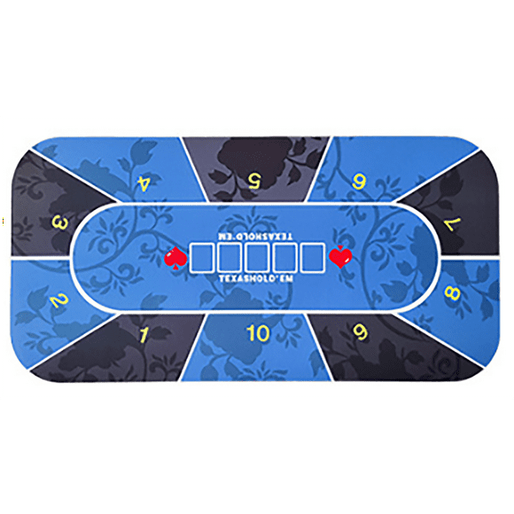 120 60cm, 2mm thick professional poker mat, portable waterproof rubber poker table cover, 8 player layout, with hand bag, suitable for any table game, such as blackjac poker