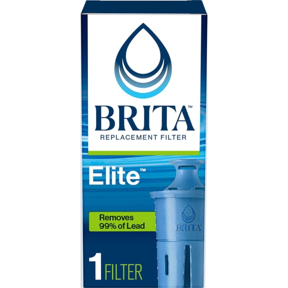 Brita Elite Water Filter Replacement for Pitchers and Dispensers, BPA-Free, Reduces 99% of Lead, Lasts Six Months or 120 Gallons, Includes 1 Pitcher Replacement Filter RDD10