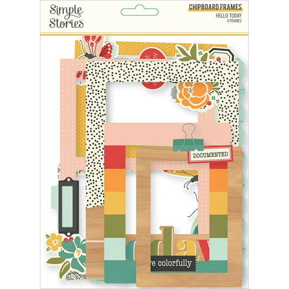 Hello Today Layered Chipboard Frames Die-Cuts-
