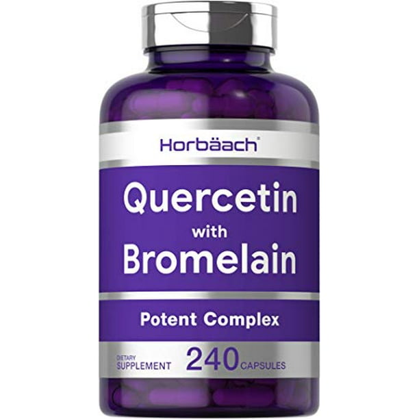 Quercetin with Bromelain Supplement 240 Capsules NonGMO and Gluten