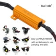thumbnail image 2 of ORUYROP KaTur 2pcs 50W 8ohm 3156 3156A 3456 Led Load Resistors-Fix LED Bulb Fast Hyper Flash for LED Turn Signal Light Blink or LED License Plate Lights Error, 2 of 5
