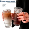 thumbnail image 3 of Juego de 12 Vasos de Cristal Bluelander, 11 Oz (350 ml), Diseño Lineas, 3 of 5
