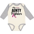 thumbnail image 3 of Inktastic Breast Cancer Awareness My Aunty is a Fighter Boys or Girls Long Sleeve Baby Bodysuit, 3 of 5