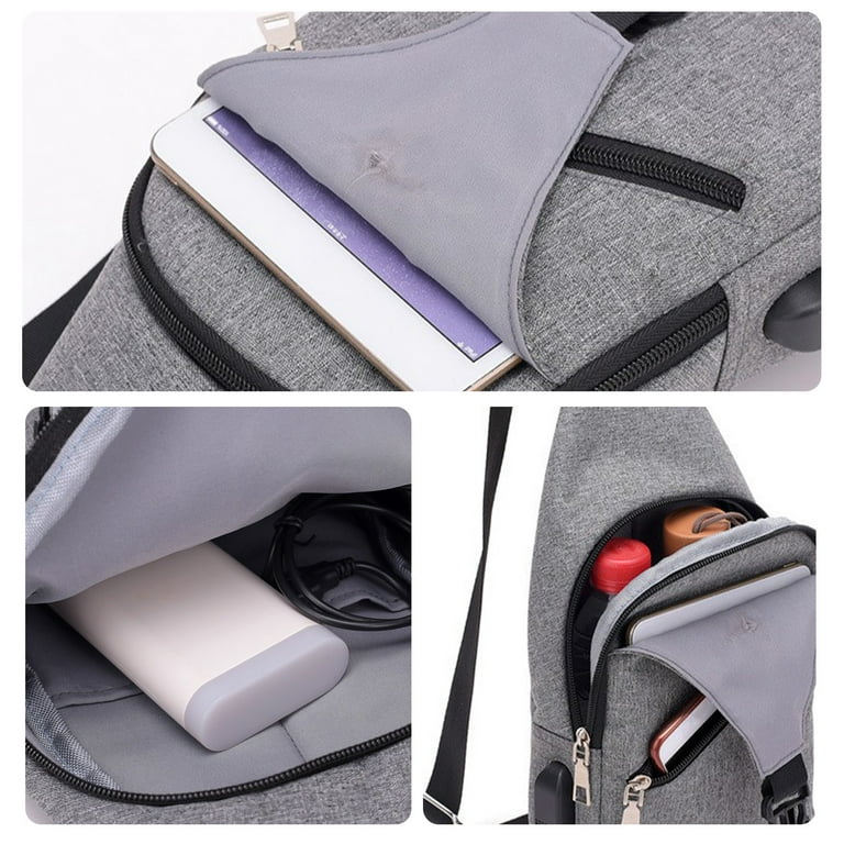 New Chest Bag Unisex Men Chest Pack With USB Charging Earphones