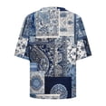 thumbnail image 5 of Cutuoiiu Short Sleeve Button Down Shirts for Women Summer Beach V-Neck Tops Gifts, 5 of 5