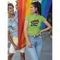 thumbnail image 2 of Celebrate Love Rainbow Text T-Shirt Women -Smartprints Designs, Female 4X-Large, 2 of 4