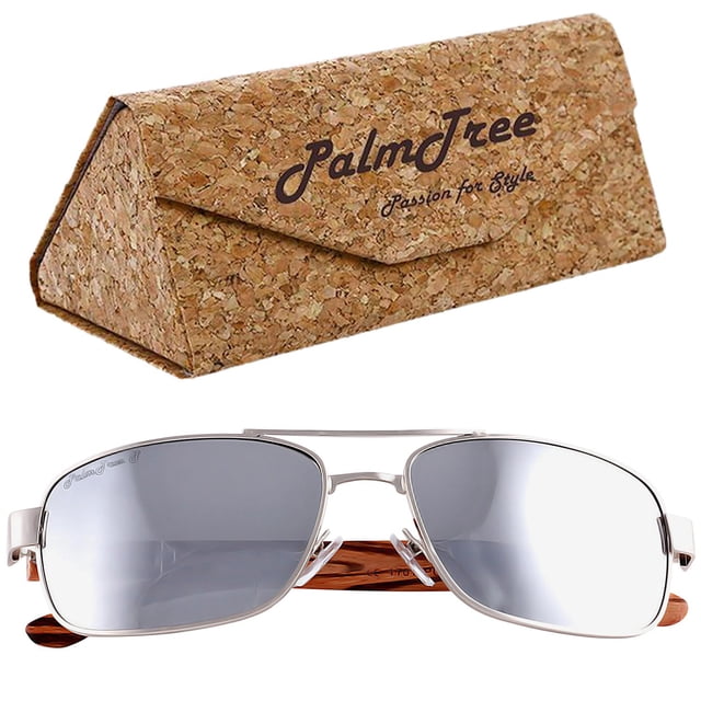 Anteojos para Sol Intense Polarized Intense Polarized Silver Polarizado+UV400 Metal Madera de Cebra