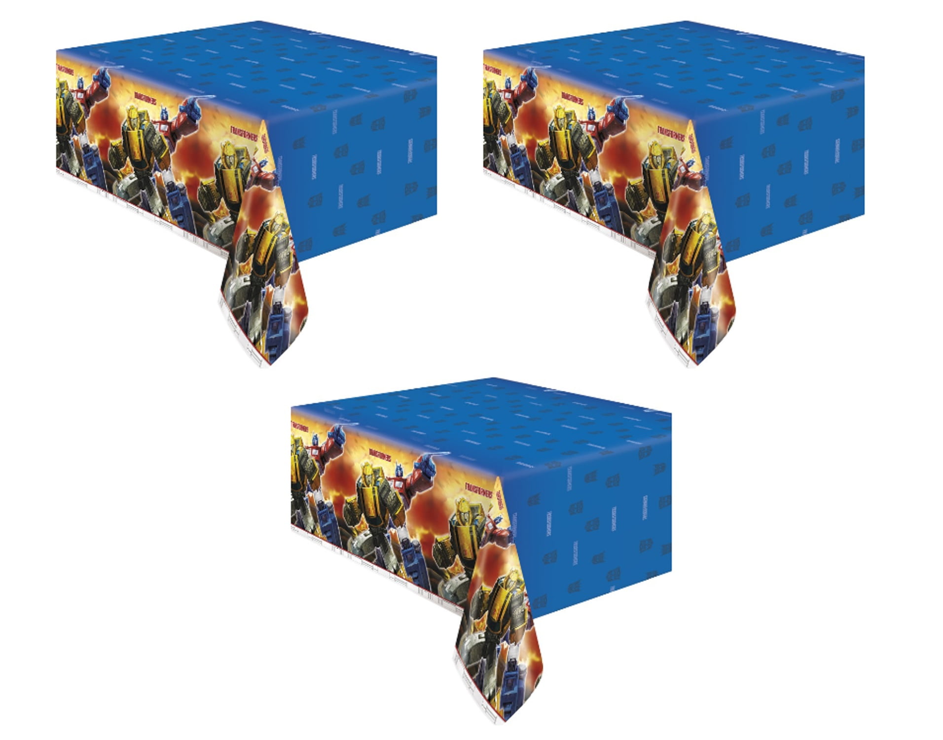 Transformers Rectangular Printed Plastic Table Covers 3ct for Birthday Parties