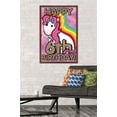 thumbnail image 2 of Ellie Ripberger Unicorn - Happy 6th Birthday Wall Poster, 22.375" x 34", Framed, 2 of 3