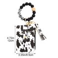 thumbnail image 3 of Hfppkn Cow Print Wristlet Wallet Style1 Silicone Bead Bracelet Zippered Card Case for Women Daily Use, 3 of 7