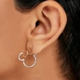 thumbnail image 2 of Disney Womens Minnie Mouse Sterling Silver Outline Hoop Earrings, 2 of 5