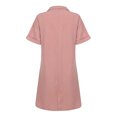 thumbnail image 6 of Homenesgenics Womens Dresses Plus Size 3xl Womens Button Shirt Dress Casual Loose Turndown Collar Short Sleeve Dresses with Pockets, 6 of 9