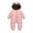 hwj01# Pink, variant on Huowey Kids Winter Snowsuit One Piece Full Zipper Up Thickened Wool Hooded Jumpsuit Romper Infant Baby Cute Soft Comfy Warm Overcoat Outfits,Black,2-3 Years