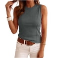 thumbnail image 6 of BRGZLK Athletic Tank Tops For Women High Neck Sleeveless Shirts Casual Tunic Tops Workout Lightweight Hiking Undershirt, 6 of 7