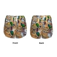 thumbnail image 3 of Gukieu Mallard Ducks Print Women's Sports Shorts with Drawstring Elastic Waistband for Running, Yoga, Fitness-Large, 3 of 7