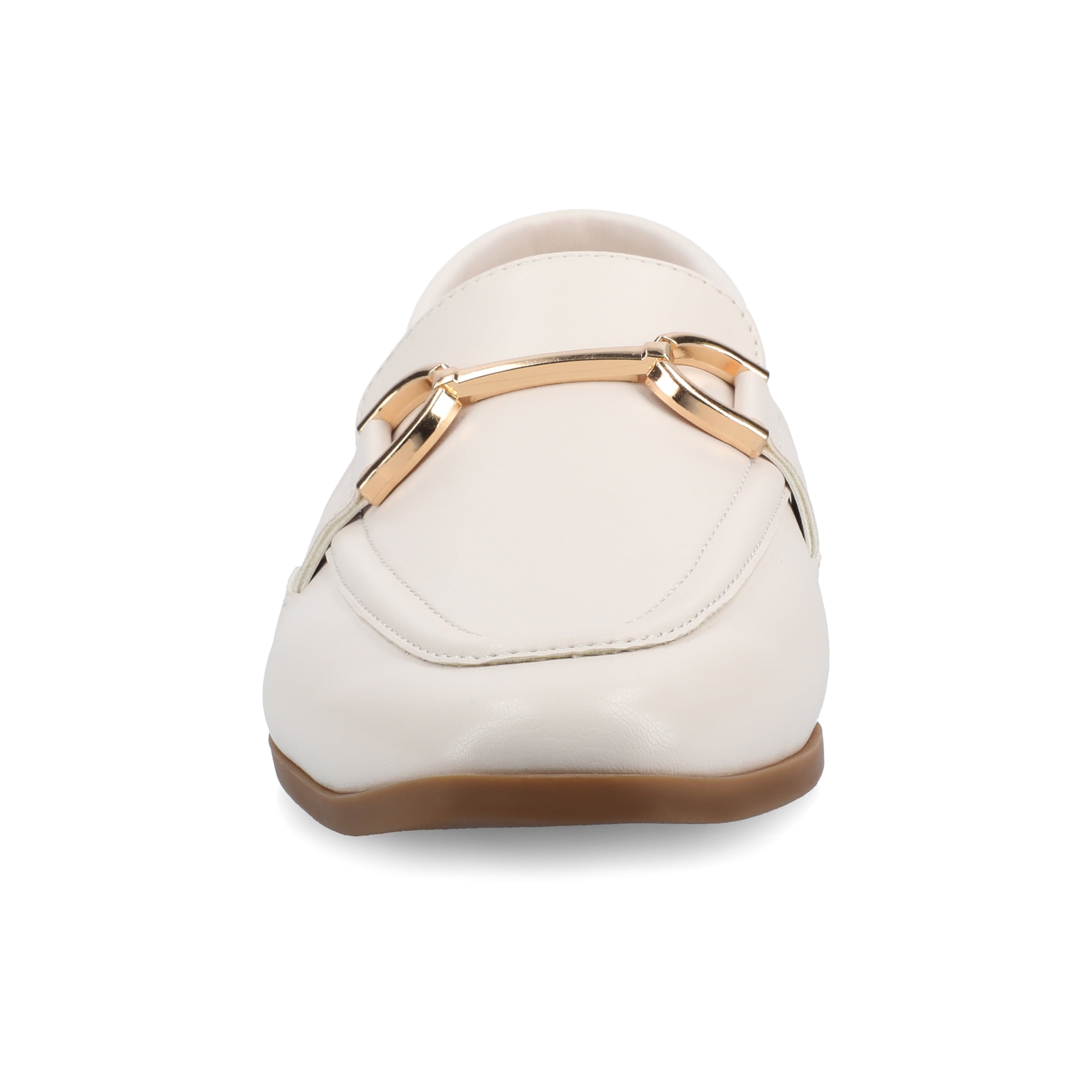 Journee Womens Mizza Loafer Slip On Square Toe Dress Flats, Widths Available