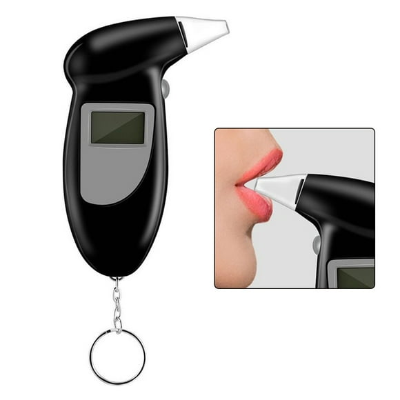 Digital LCD Breath Breathalyzer Test Alcohol Tester Detector Five mouthpieces