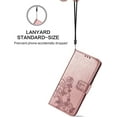 thumbnail image 6 of Cases for iPhone 14 Pro Wallet Case for Women with Card Holder Embossed Flower Clover Flip Kickstand PU Leather Magnetic Protective Cover with Lanyard for Apple iPhone 14 Pro 6.1" Rose Gold, 6 of 14
